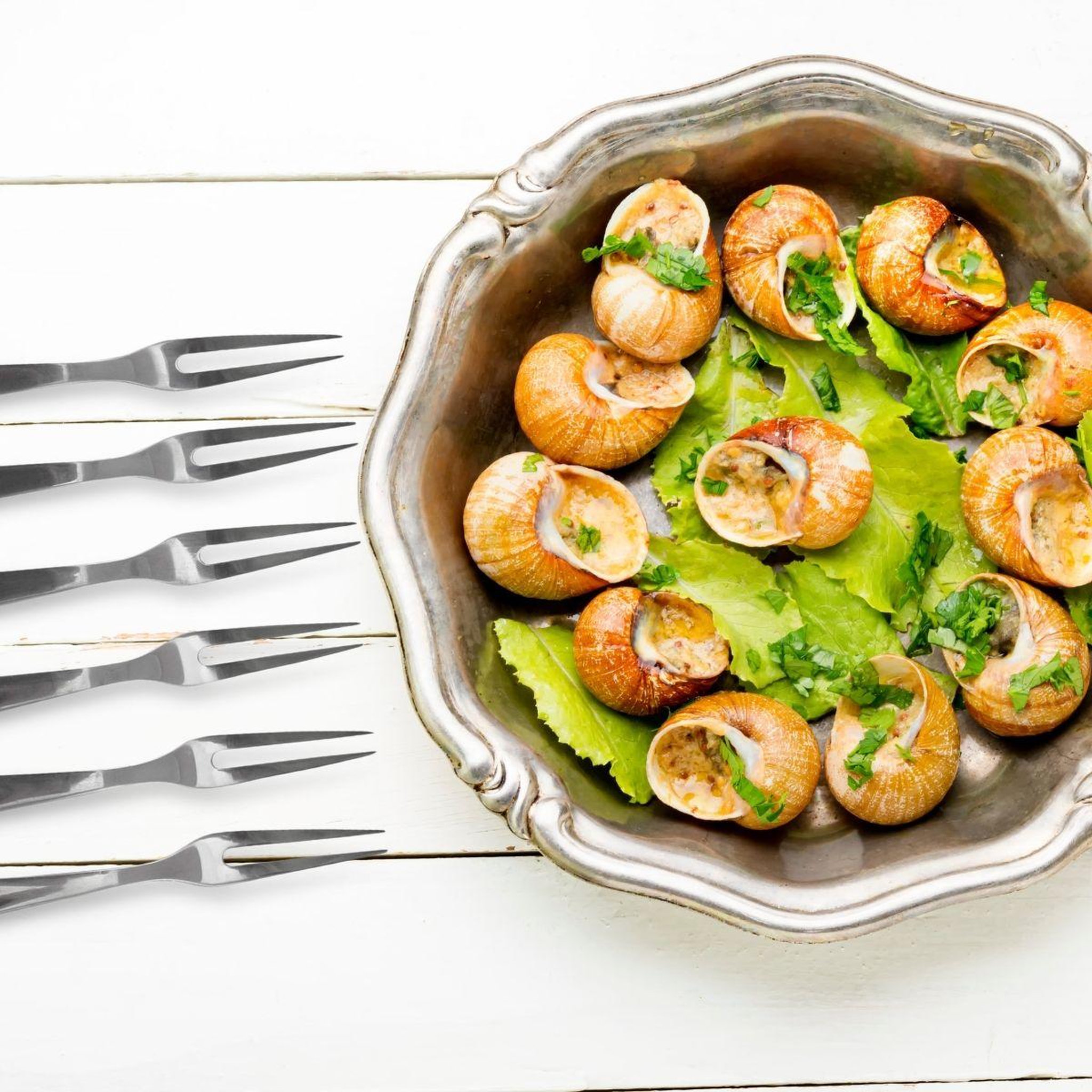 Voir la diapositive 2 : Fackelmann Lot de 12 fourchettes à escargots 12,5 cm fackelmann