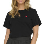 JACQUELINE DE YONG T-shirt Noir Femme JDY Pisa 15298612. Coloris disponibles : Noir