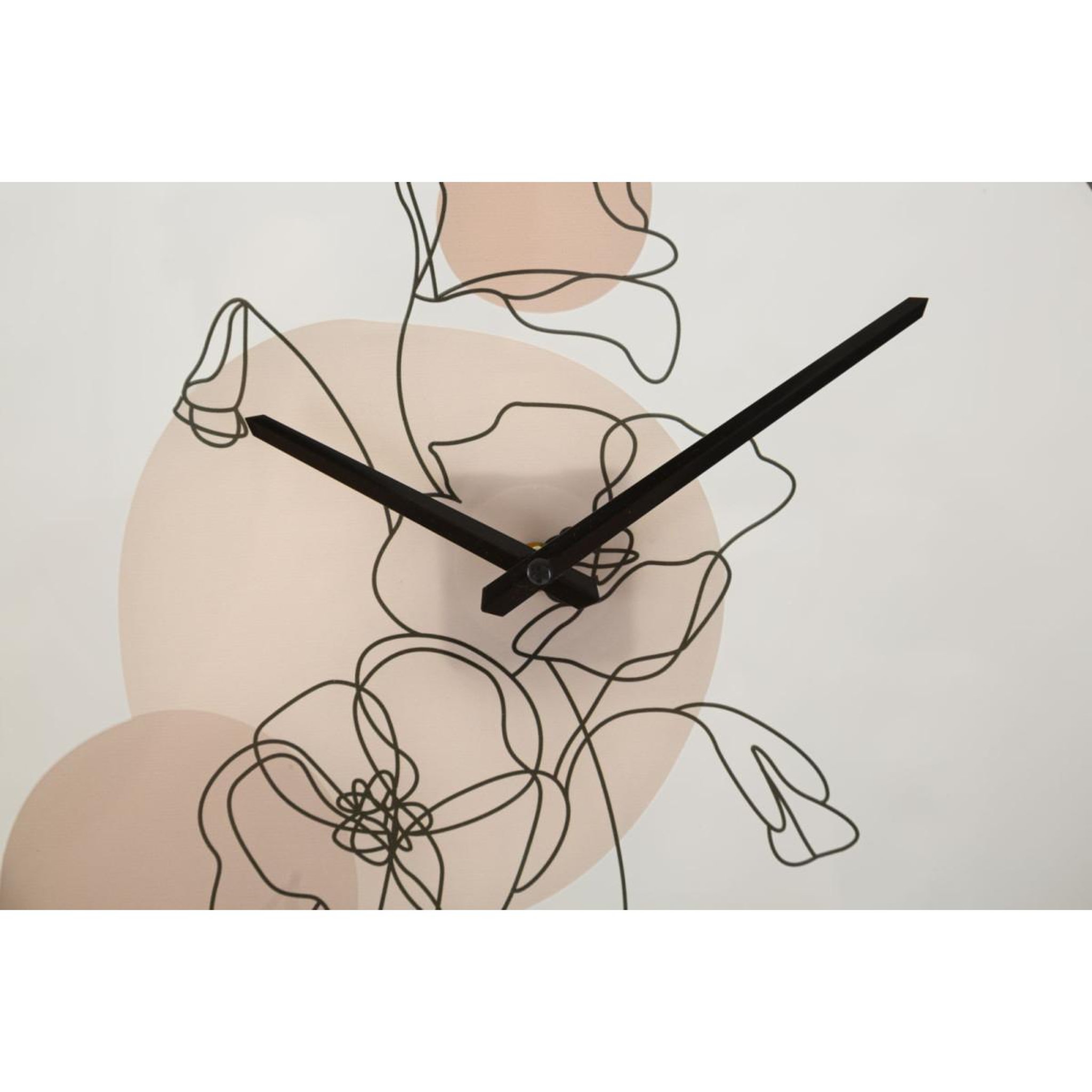Voir la diapositive 2 : Paris Prix Horloge murale en verre  fleurs  40cm multicolore