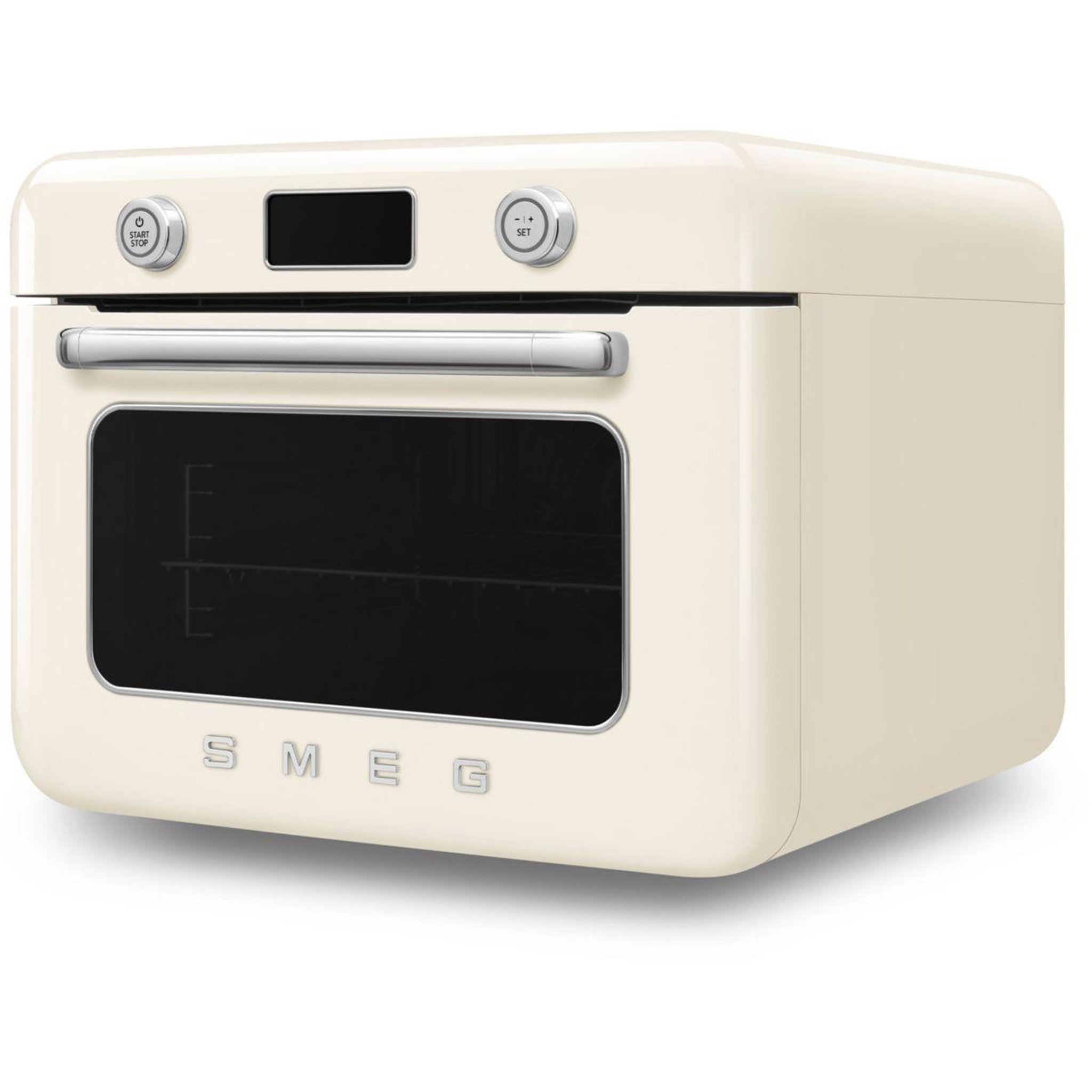 Voir la diapositive 2 : SMEG Mini four combiné vapeur 1800w crème - COF01CREU