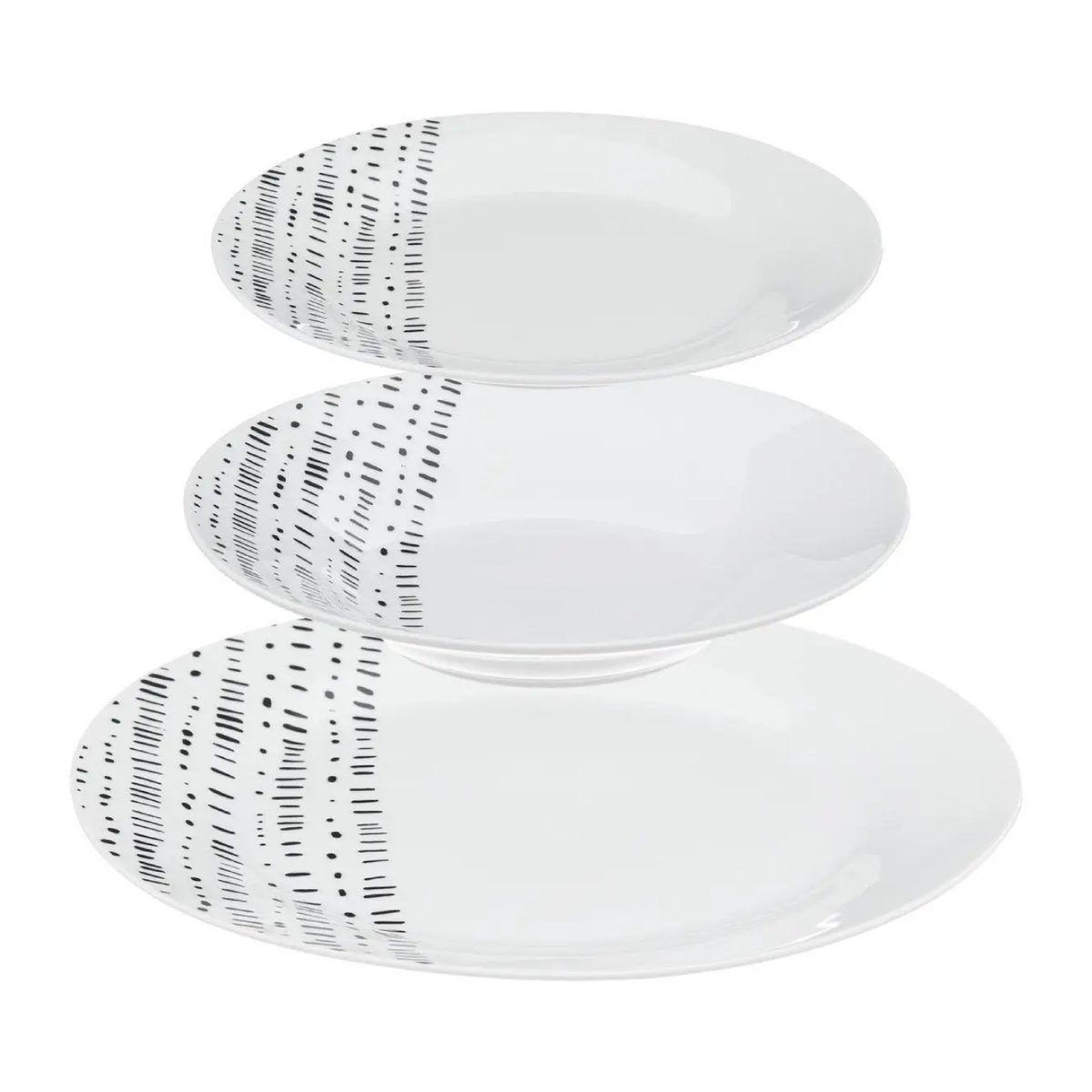 Voir la diapositive 1 : SECRET DE GOURMET Service de table 18 pièces  berbère  27cm blanc