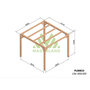 Voir la diapositive 2 : JARDIDECO Pergola en bois lamellé-collé Lille 300 x 300 cm  - Maderland
