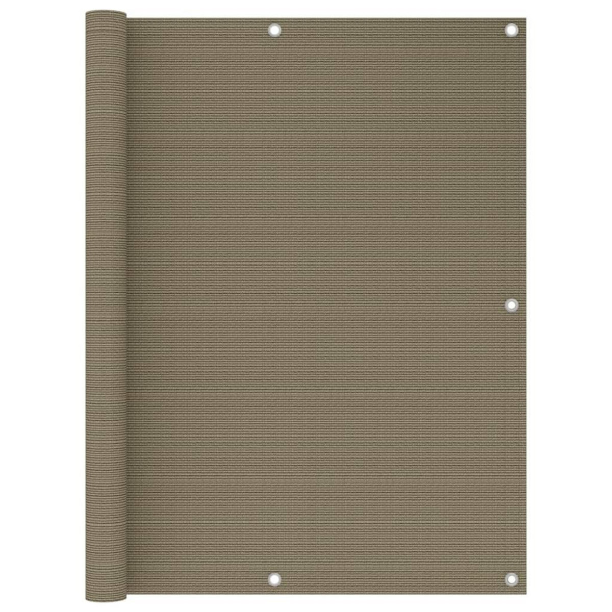 VIDAXL Ecran de balcon Taupe 120x500 cm PEHD