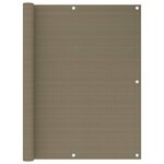 VIDAXL Ecran de balcon Taupe 120x500 cm PEHD