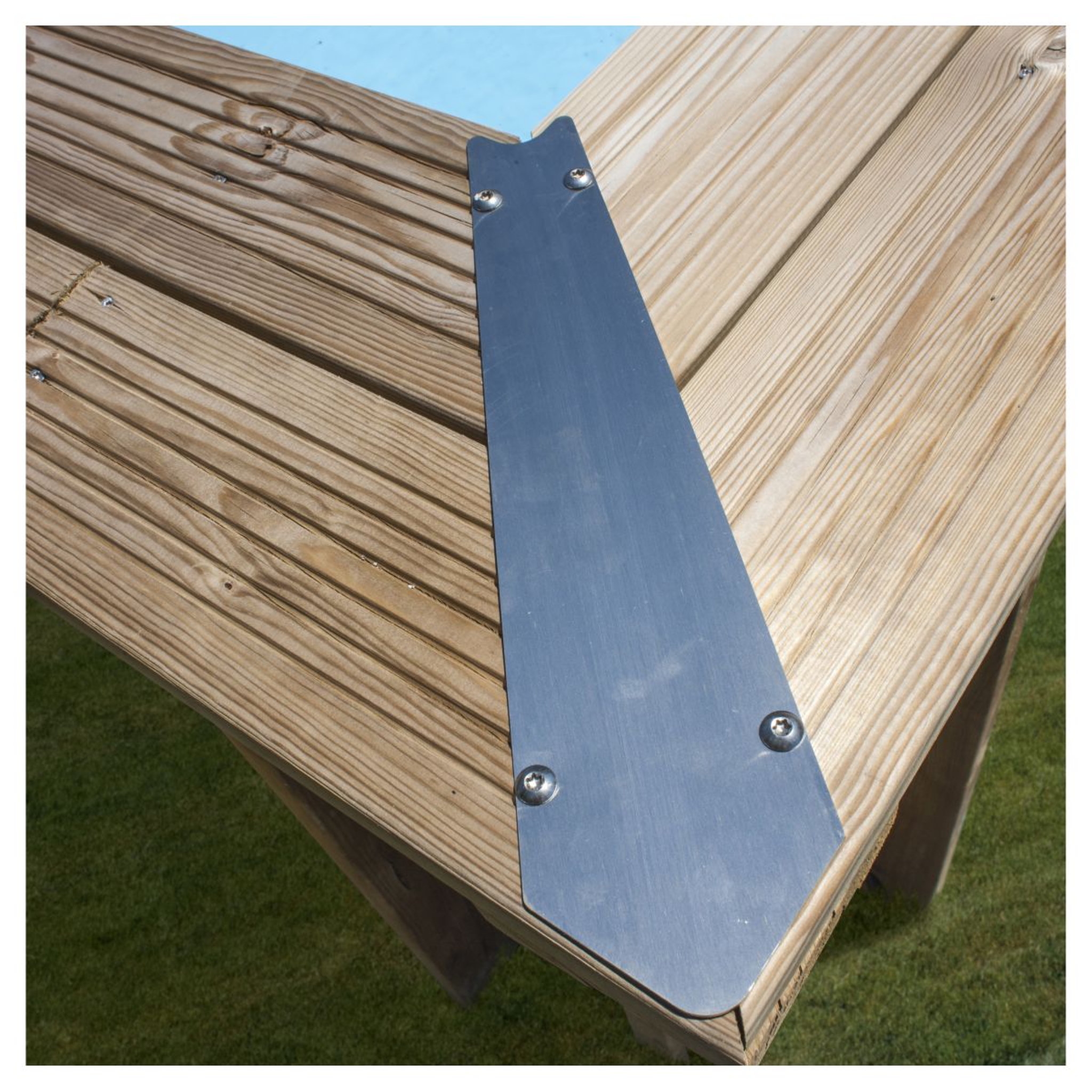Voir la diapositive 5 : SUNBAY Piscine hors sol bois octogonale - 5 x 1,27 m - VIOLETTE 2