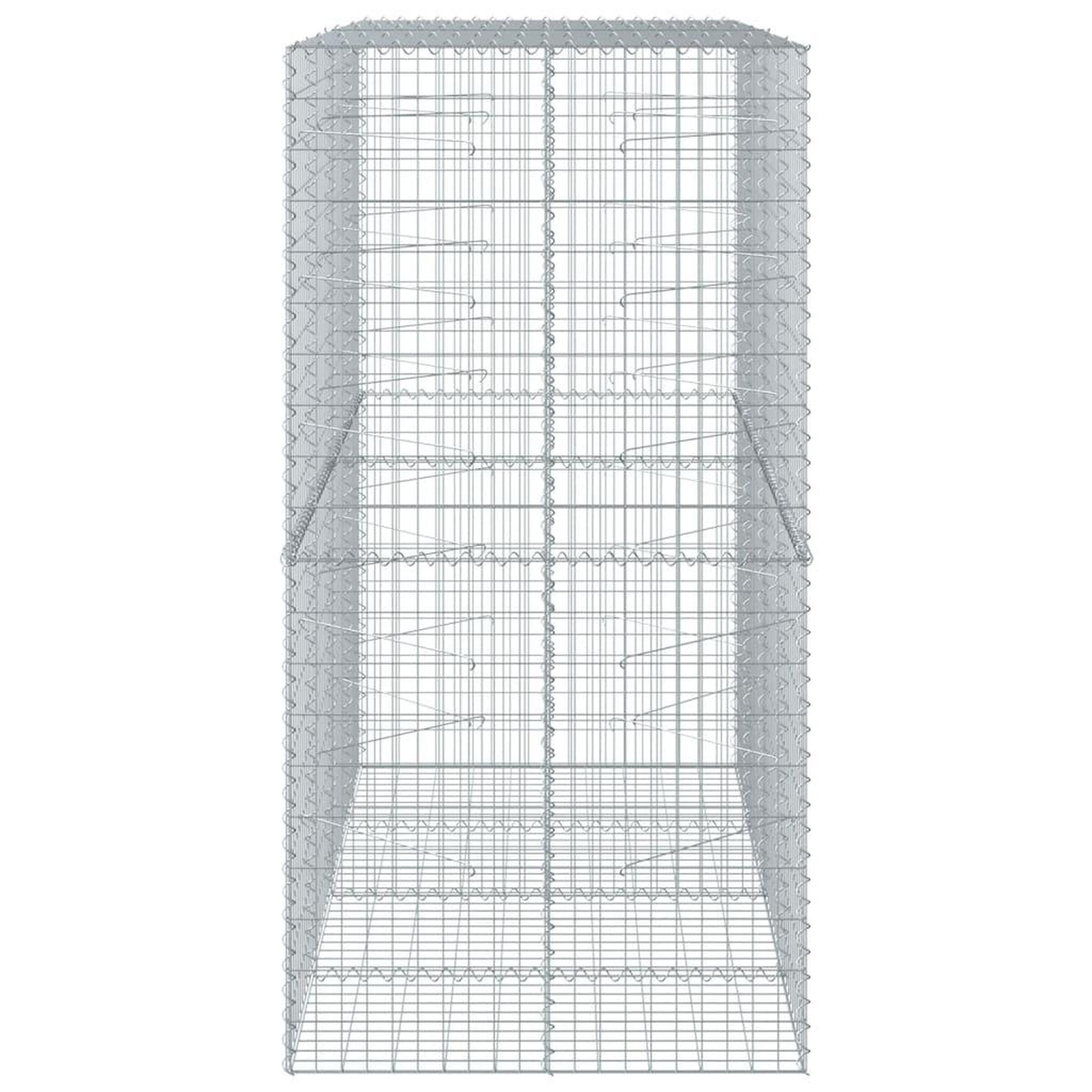Voir la diapositive 4 : VIDAXL Panier gabion avec couvercle 200x100x200 cm fer galvanise