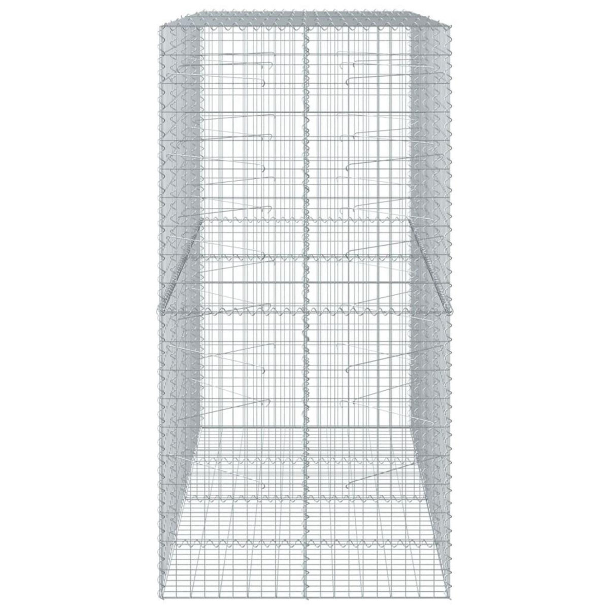 VIDAXL Panier gabion avec couvercle 200x100x200 cm fer galvanise