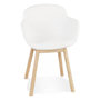 Voir la diapositive 1 : Paris Prix Chaise Design en Tissu Bouclé  Jessie  80cm Blanc