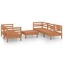 Voir la diapositive 2 : VIDAXL Salon de jardin 6 pcs Marron miel Bois de pin massif