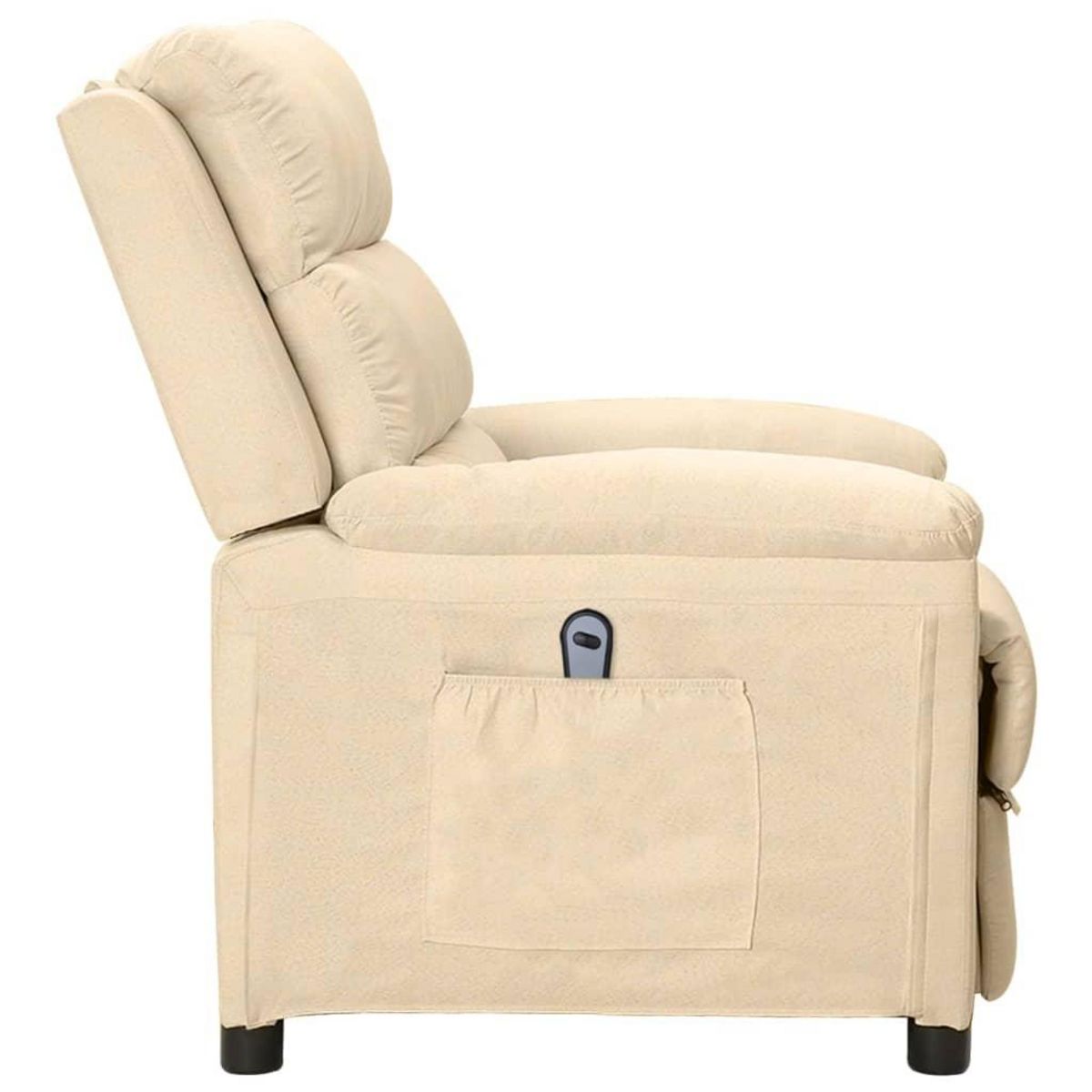 VIDAXL Fauteuil inclinable electrique Creme Tissu