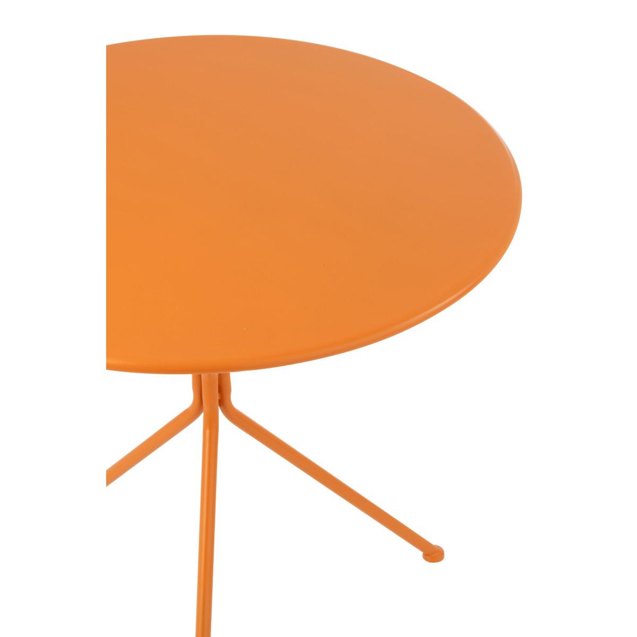 Voir la diapositive 3 : J-LINE Table de jardin en métal  tripod  72cm orange