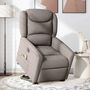 Voir la diapositive 2 : VIDAXL Fauteuil inclinable de massage electrique Taupe Tissu