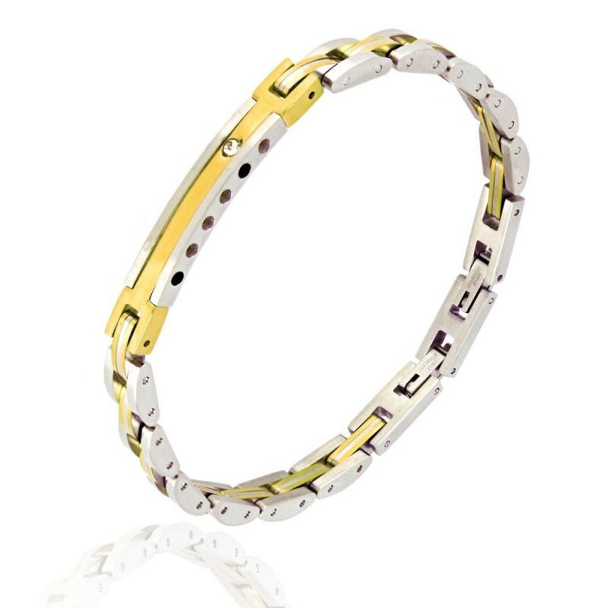 L'ATELIER D'AZUR Bracelet Acier Avec Plaque - Homme