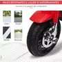 HOMCOM Moto électrique pour enfants scooter 3 roues 6 V 3 Km/h effets lumineux et sonores top case rouge