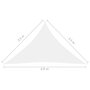 VIDAXL Voile de parasol tissu oxford triangulaire 3,5x3,5x4,9 m blanc