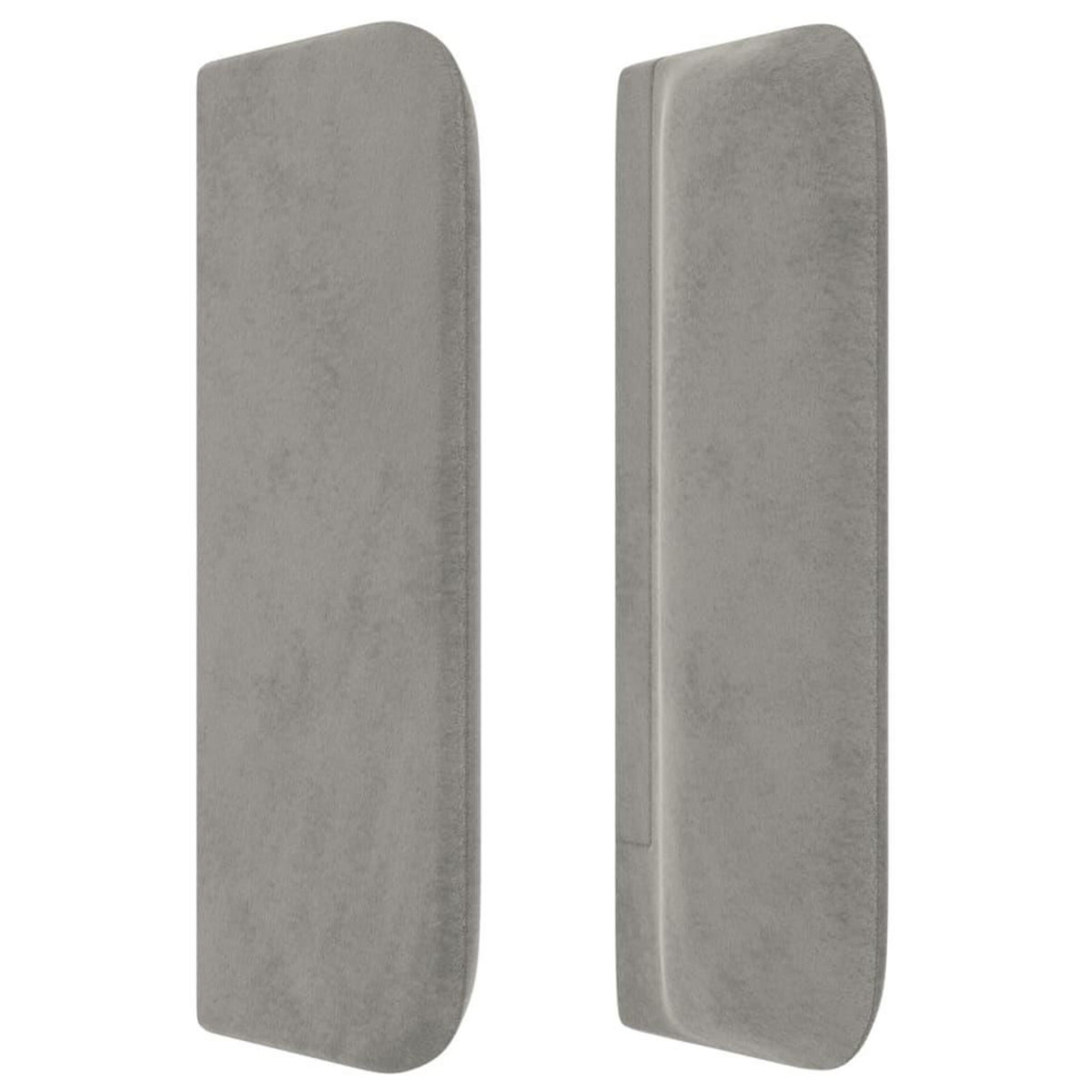 VIDAXL Tete de lit avec oreilles Gris clair 103x16x78/88 cm Velours