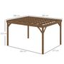 Voir la diapositive 3 : OUTSUNNY Pergola autoportante style rustique chic - Toit terrasse à décorer - dim. 3,65L x 3l x 2,15H m - bois sapin pré-huilé
