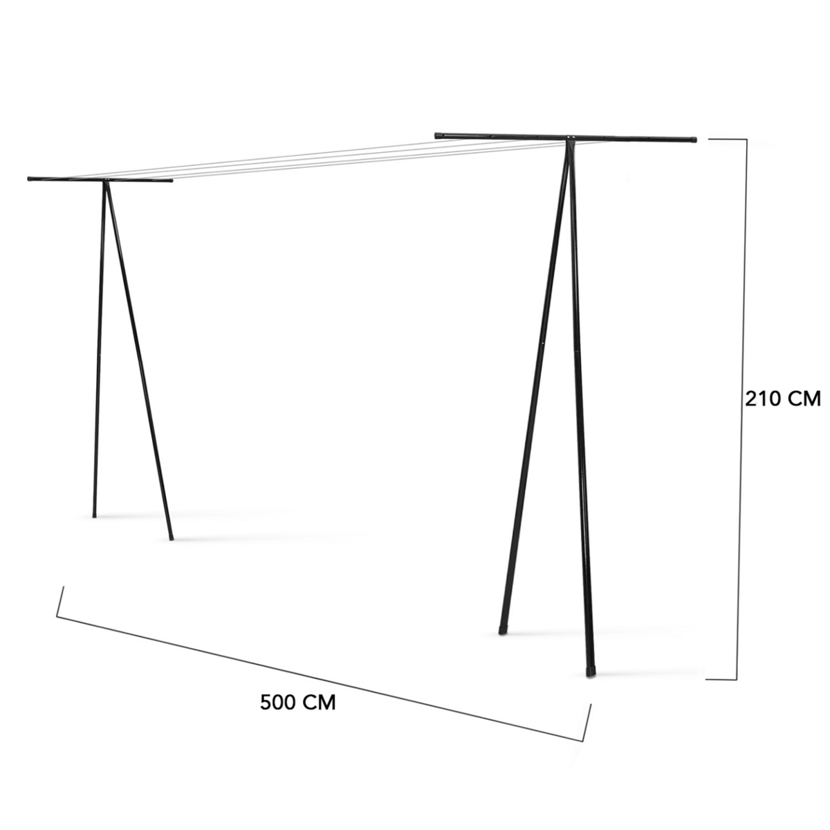 ID MARKET Etendoir à linge extérieur capacité 35M en métal