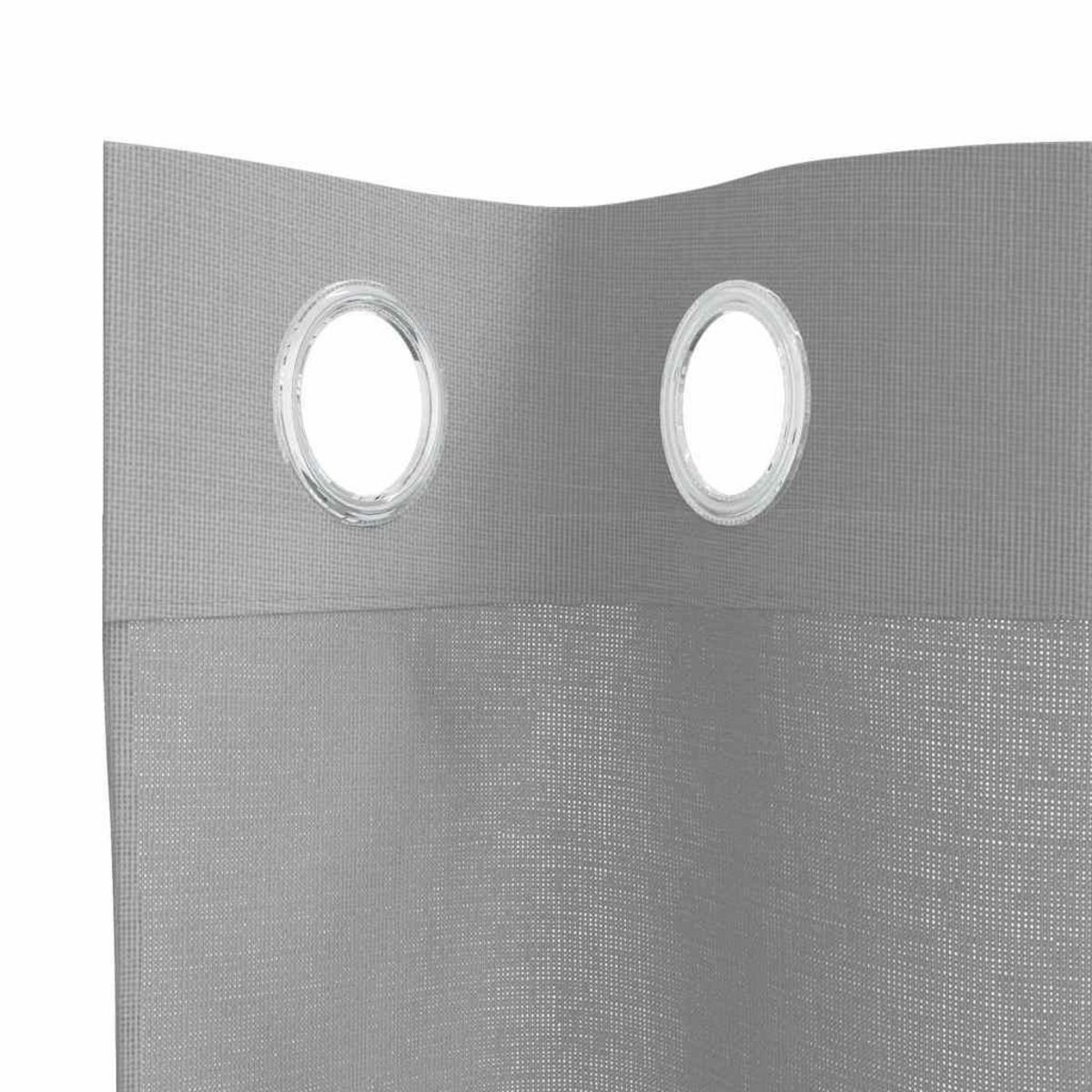 VIDAXL Rideaux en voile avec œillets 2 pcs gris clair 140x260 cm