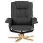 IDIMEX Fauteuil de relaxation CHARLY avec repose-pieds pouf siège pivotant dossier inclinable assise rembourrée relax, en synthétique gris