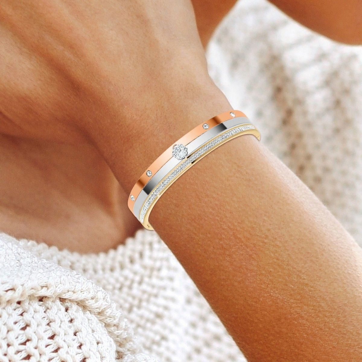 SC CRYSTAL Lot de 3 bracelets ornés de Cristaux scintillants par SC Crystal