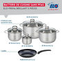Voir la diapositive 1 : ELO Ensemble de 1 Poêle de cuisson 24 cm et 4 faitouts 12, 16, 20 et 24 cm Elo Prima Brillant