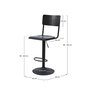 Voir la diapositive 4 : Rendez vous déco Lot de 2 chaises de bar réglables 60/80 cm en bois noir-Clem
