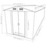 Voir la diapositive 6 : VIDAXL Abri de jardin Anthracite 257x990x181 cm Acier galvanise