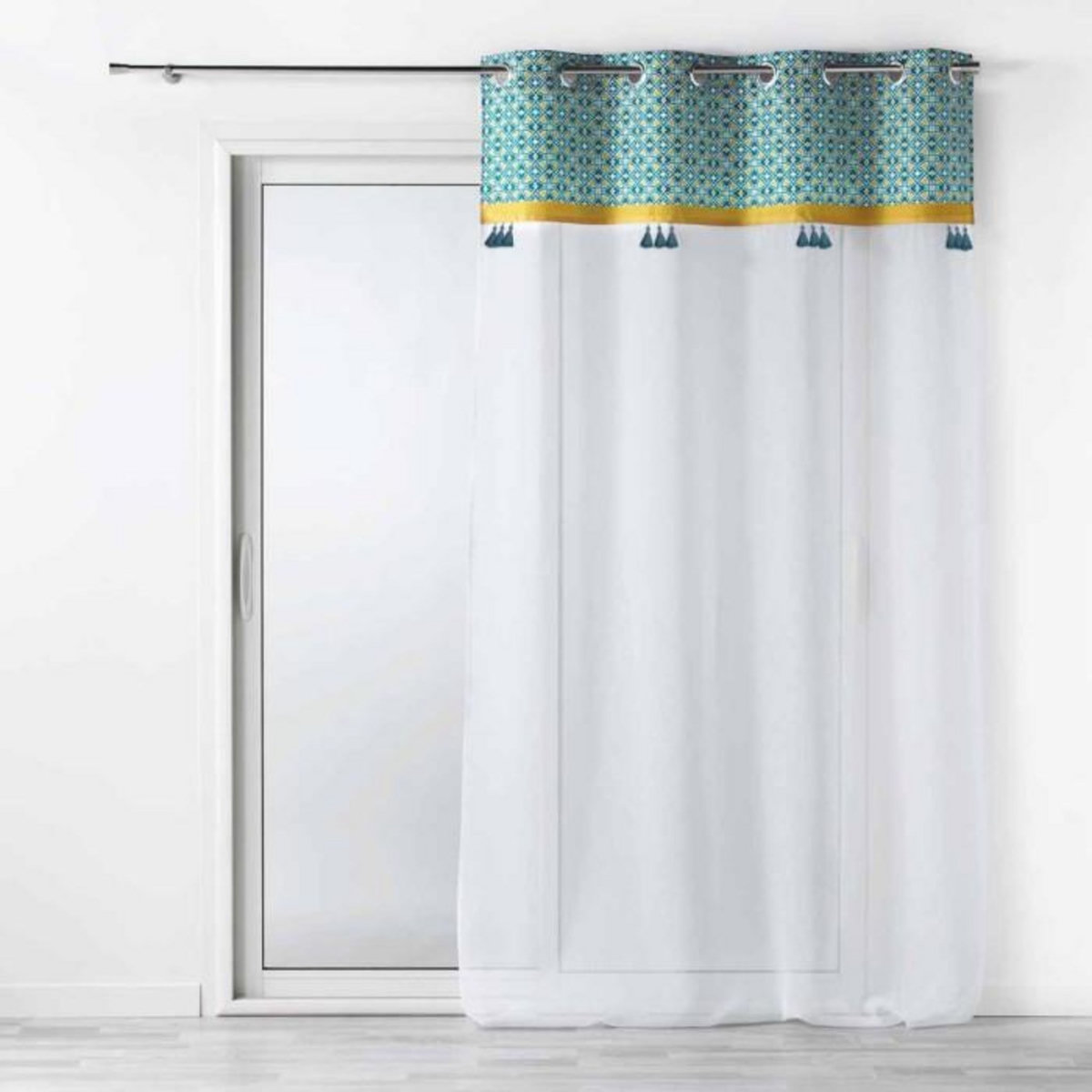 Paris Prix Rideau Voilage à Œillets  Callao  140x240cm Bleu