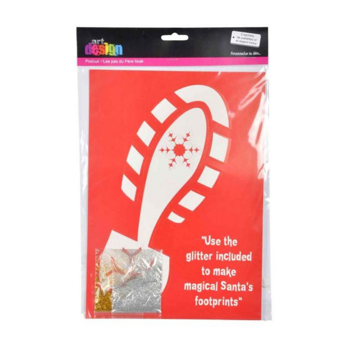 Paris Prix Pochoir & Paillettes  Pas du Père Noël  Rouge