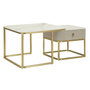 Voir la diapositive 1 : Paris Prix Lot de 2 Tables Basses  Beauty  70cm Crème & Or