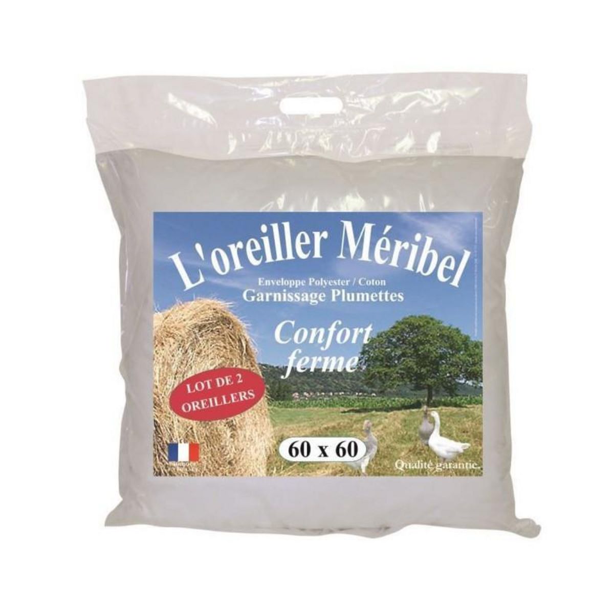 DODO DODO Lot de 2 Oreillers MERIBEL Plumettes 60x60cm