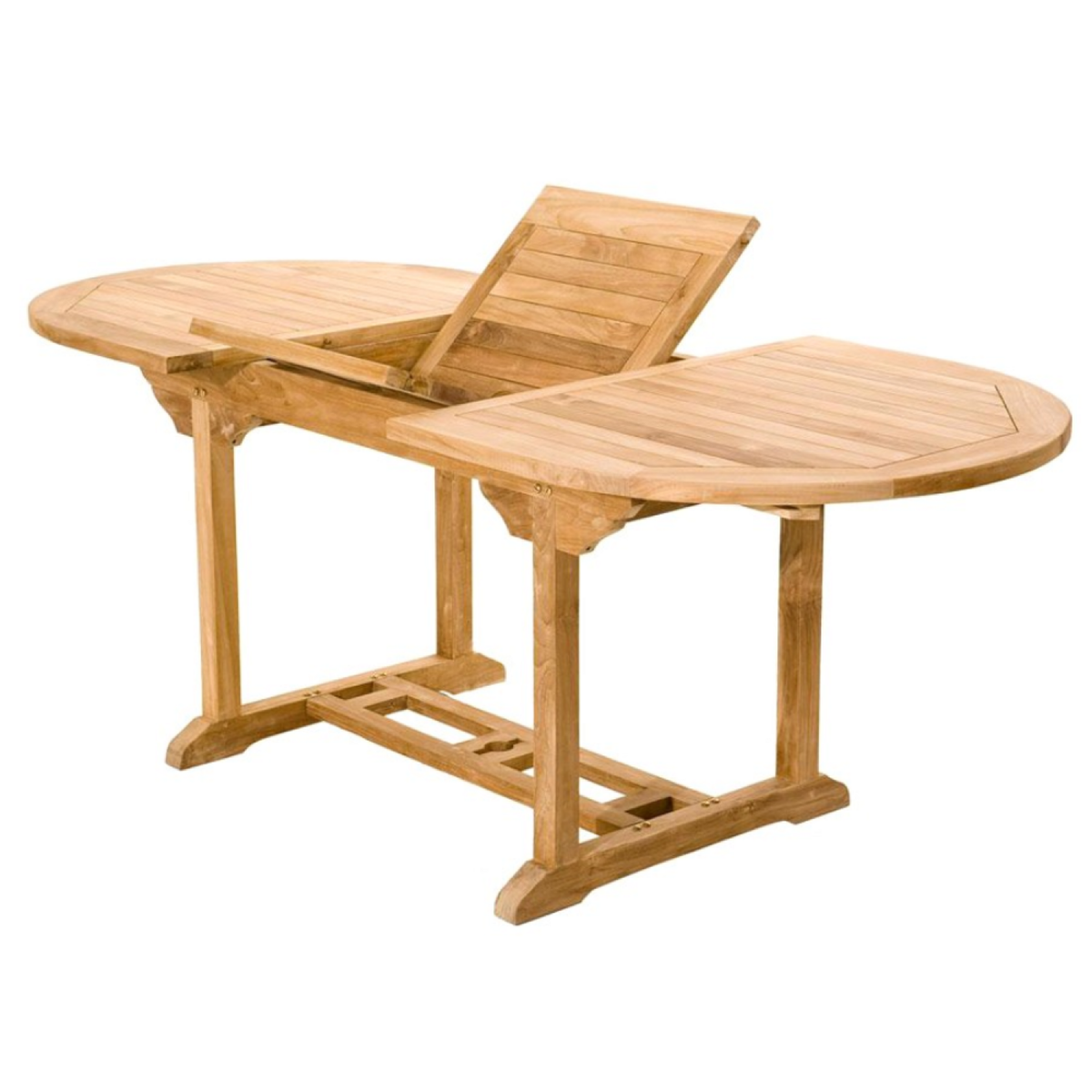 CONCEPT USINE Table de jardin ovale et 4 chaises et 2 fauteuils en teck KAJANG