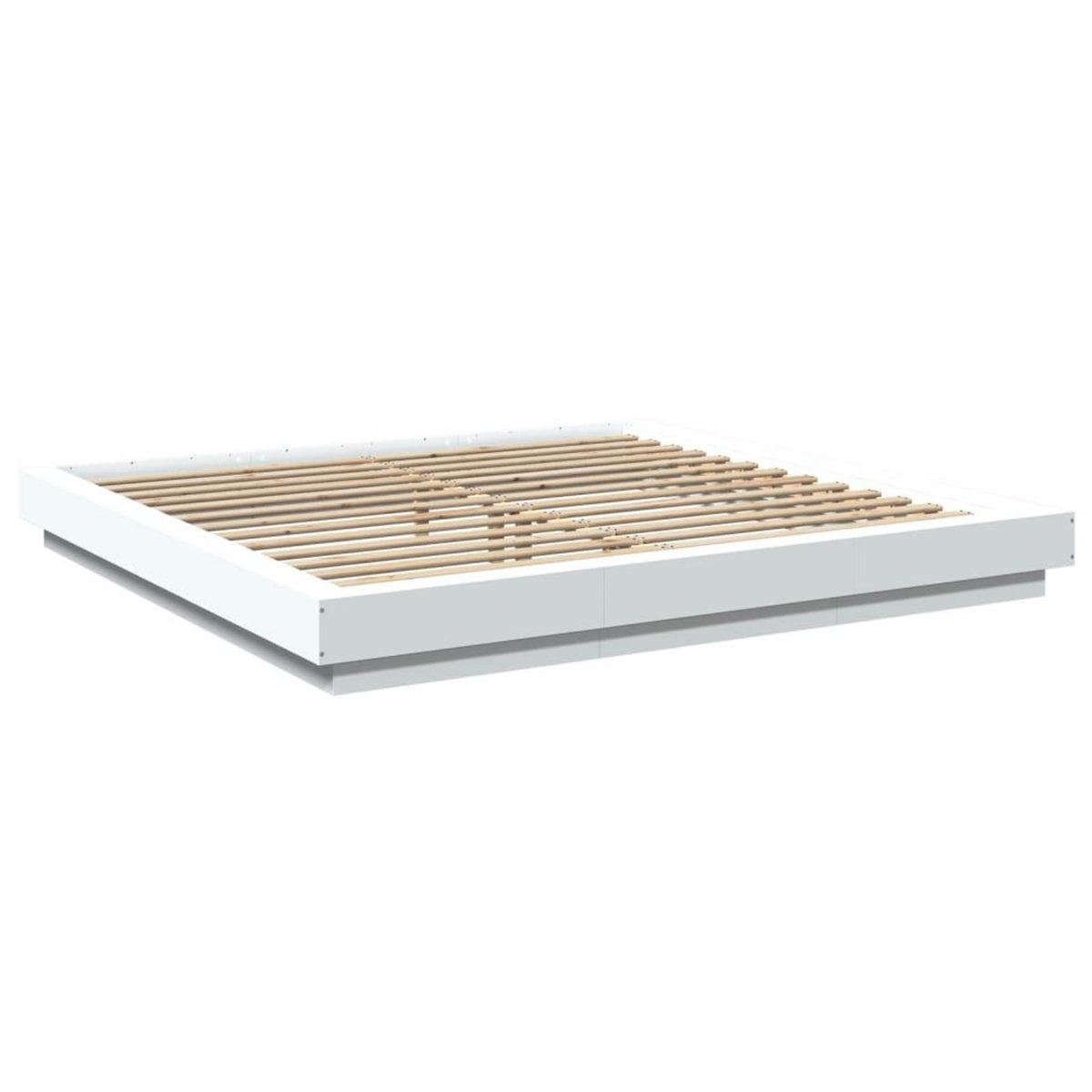 VIDAXL Cadre de lit avec lumieres LED sans matelas blanc 180x200 cm