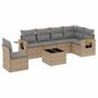 Voir la diapositive 2 : VIDAXL Salon de jardin avec coussins 7 pcs beige resine tressee