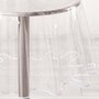 Paris Prix Nappe Ronde Cristal  Garden  180cm Transparent & Blanc