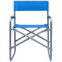 Voir la diapositive 3 : VIDAXL Chaises de metteur en scene lot de 2 Acier Bleu