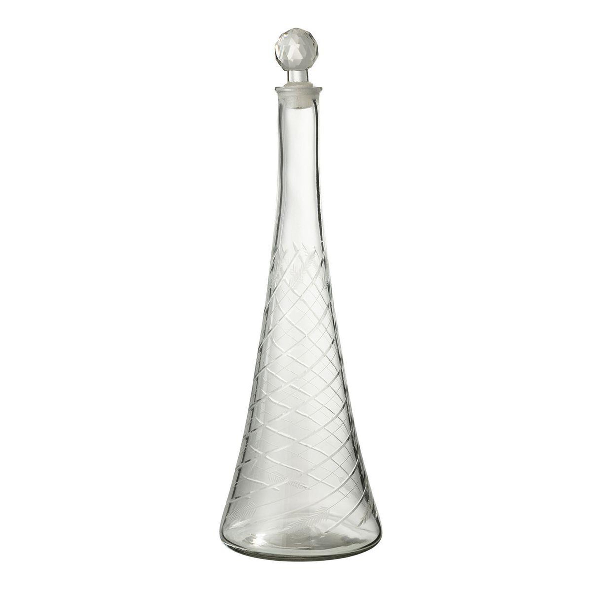 Voir la diapositive 1 : J-LINE Carafe en verre tiges  anastasia  43cm transparent
