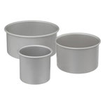 FIVE Lot de 3 Moules à Gâteau  Bord Haut  20cm Argent