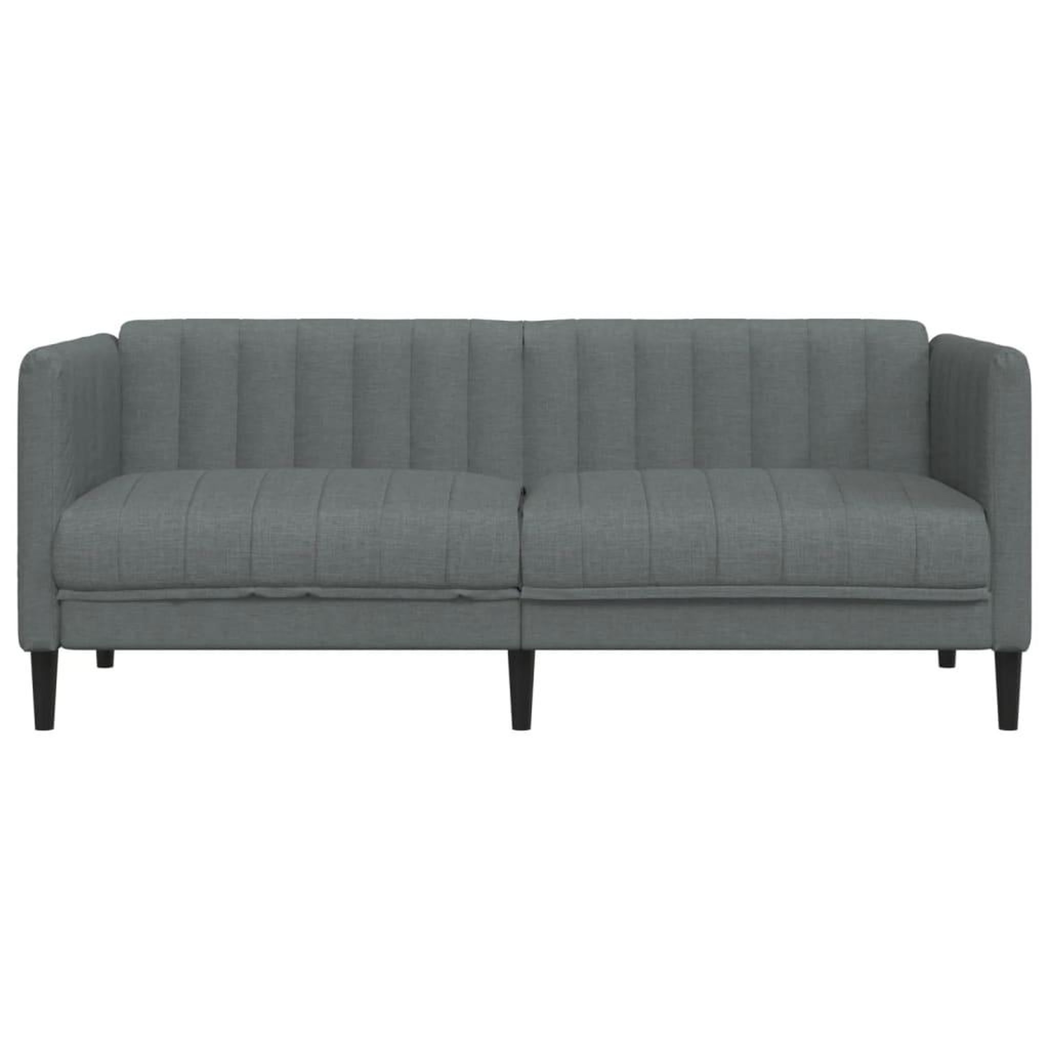 Voir la diapositive 2 : VIDAXL Canape a 2 places gris fonce tissu