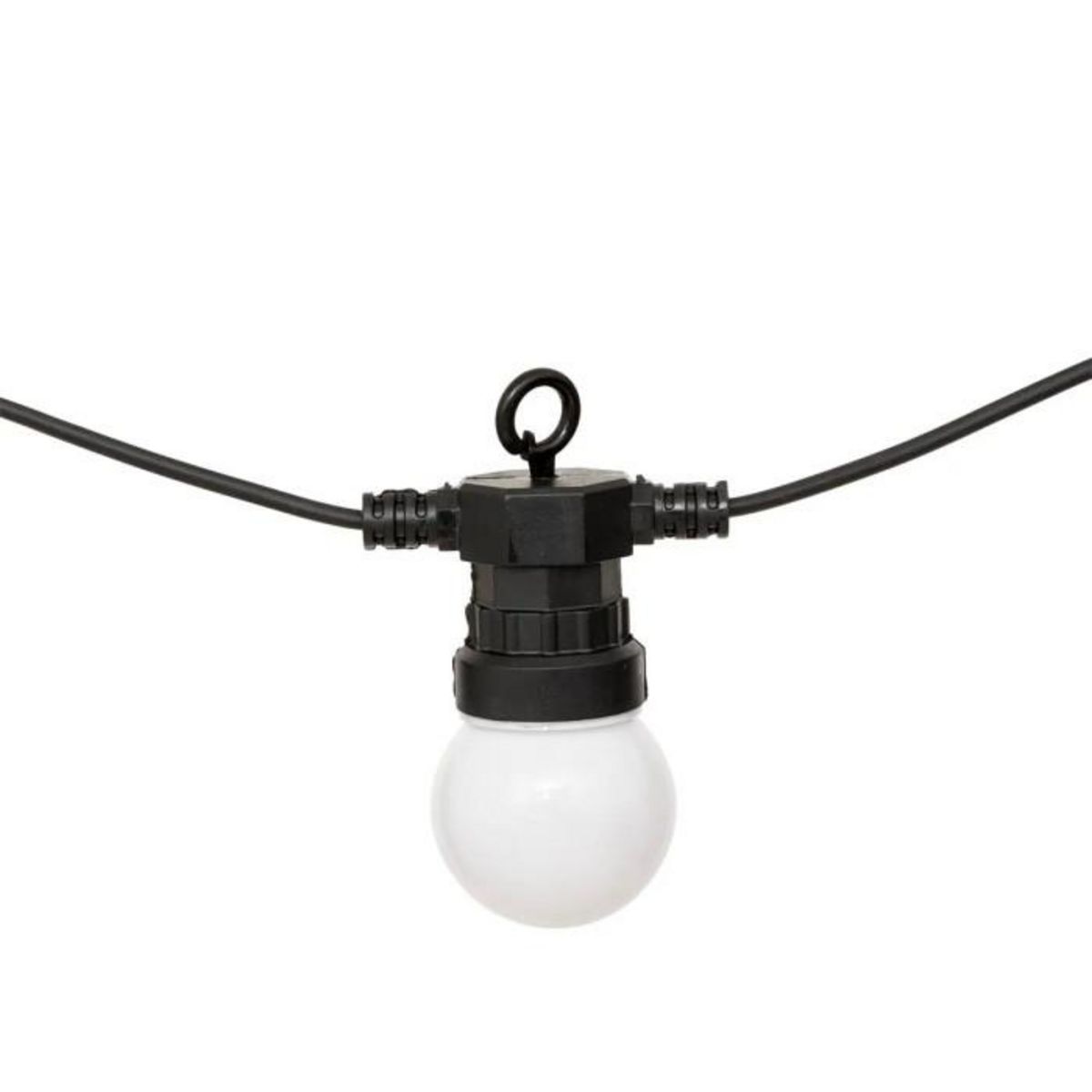 ATMOSPHERA Guirlande d'Extérieur Solaire 10 LED  Soa  800cm Noir & Blanc