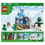 LEGO Minecraft 21243 Les pics gelés, Jouet Garçons et Filles 8 Ans, Cavernes des Montagnes, avec Figurines Steve, Creeper et Chèvre, et TNT, Biome Glacé
