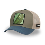 CAPSLAB Casquette trucker en coton avec filet Rick & Morty Pickle. Coloris disponibles : Vert