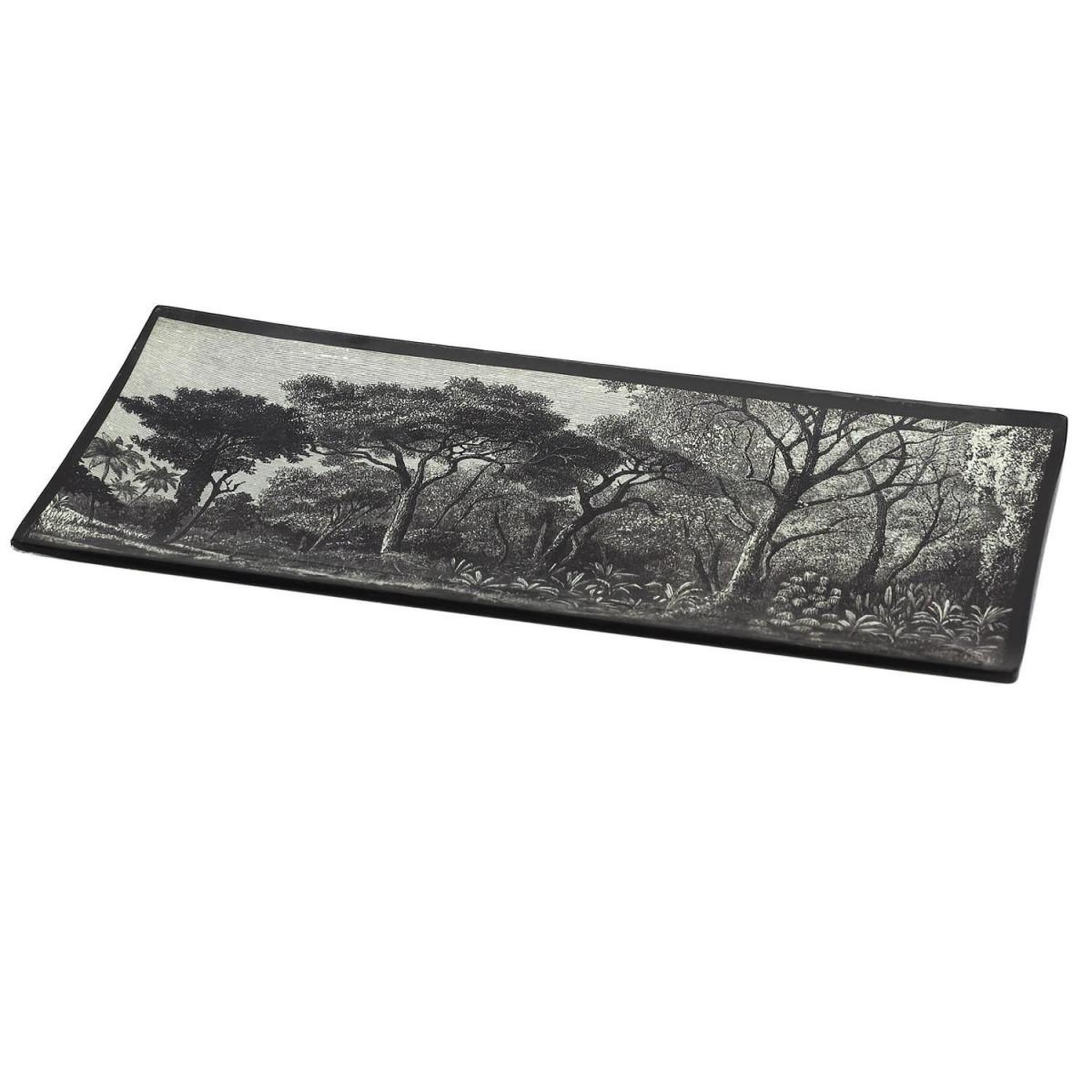 The Home Deco Factory Vide-poche en verre  black forest  21cm noir