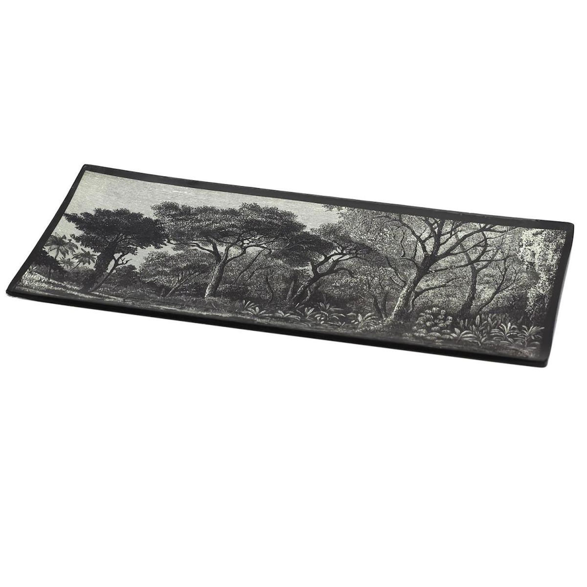 Paris Prix Vide-Poche en Verre  Black Forest  21cm Noir