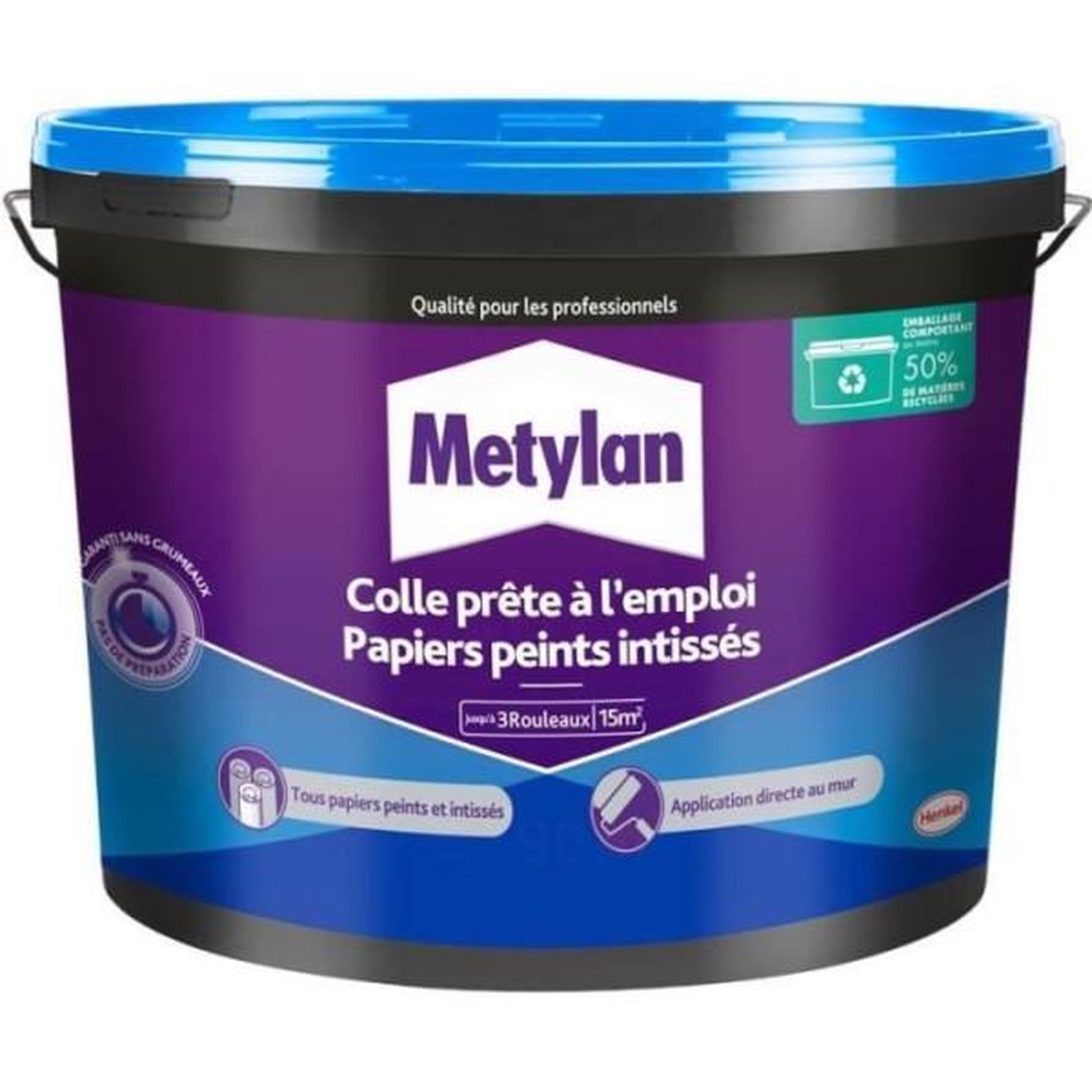 METYLAN Colle Papiers Peints - METYLAN - 2977274 - Intissés - Seau - 2,25kg