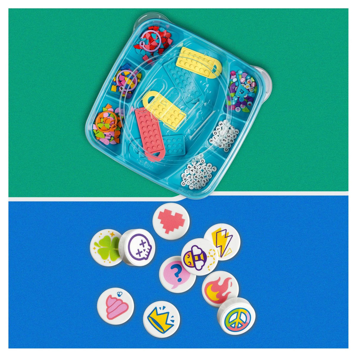 LEGO DOTS 41949 La Méga-Boîte de Porte-clés - Messages, Loisirs Créatifs Enfants