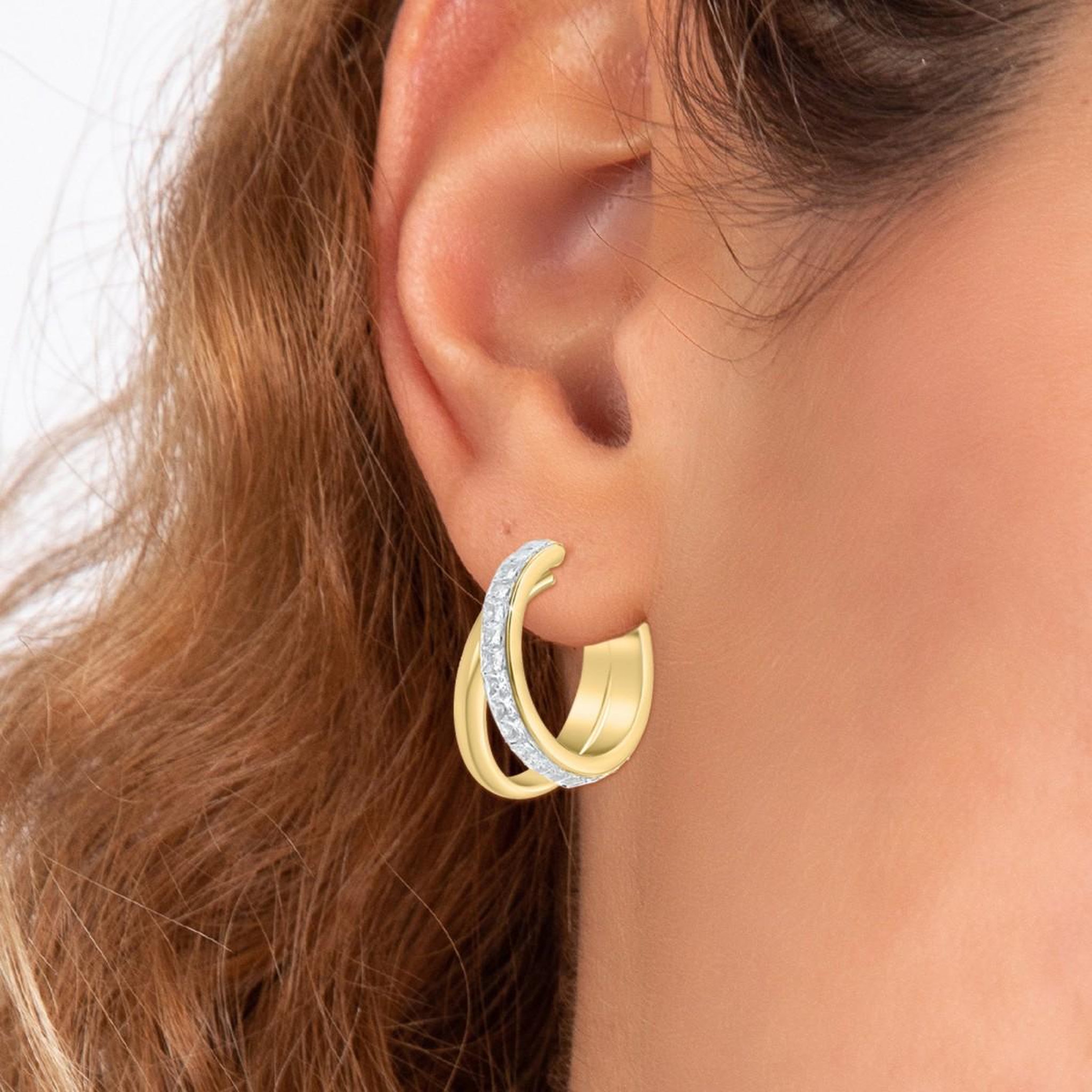 Voir la diapositive 2 : SC BOHEME Boucles d'oreilles par SC Bohème ornées de Cristaux scintillants