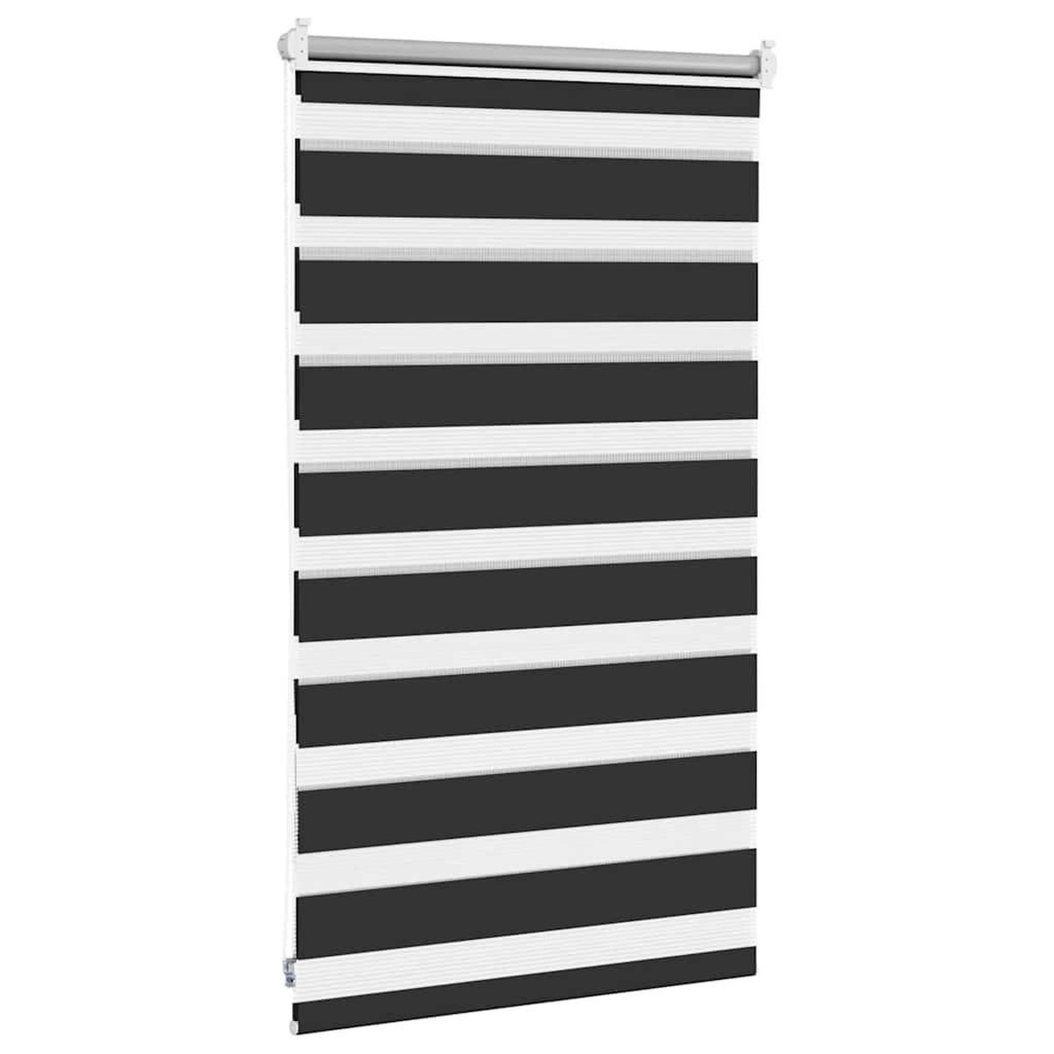 Voir la diapositive 4 : VIDAXL Store venitien zebre 50,9 x 100 cm, largeur du tissu 46,7 cm, noir