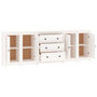 Voir la diapositive 5 : VIDAXL Buffet Blanc 230x35x80 cm Bois massif de pin